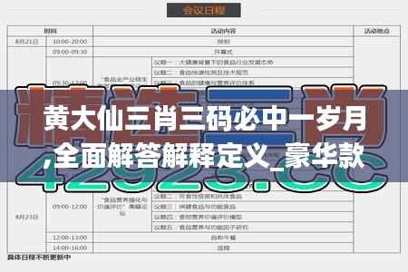 黄大仙三肖三码必中一岁月,全面解答解释定义_豪华款8.923