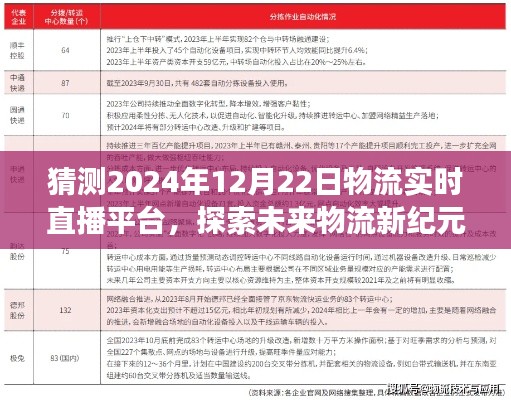 2024年物流实时直播平台展望,探索未来物流新纪元的发展趋势与预测分析