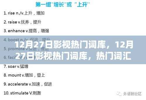 12月27日影视热门词库,产业洞察与反思