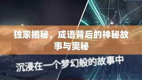 独家揭秘,成语背后的神秘故事与奥秘