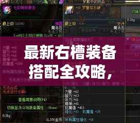 最新右槽装备搭配全攻略，打造独一无二完美组合